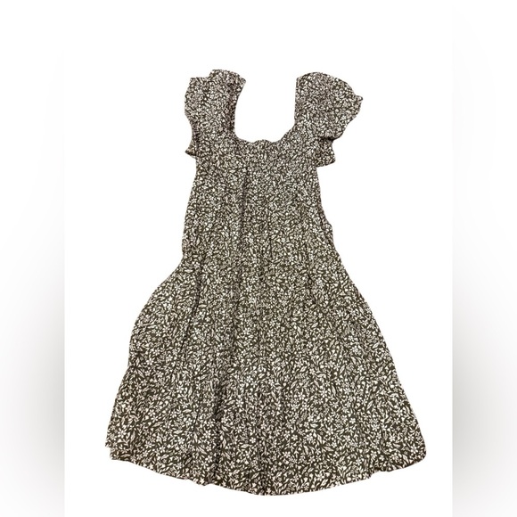 Old Navy Other - Old Navy green and White Floral Ruffle-Sleeve maternity Dress new with tags
